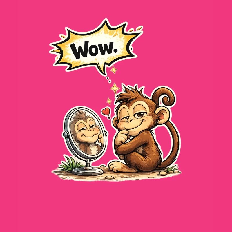 Funny Monkey Wow Saying Gift