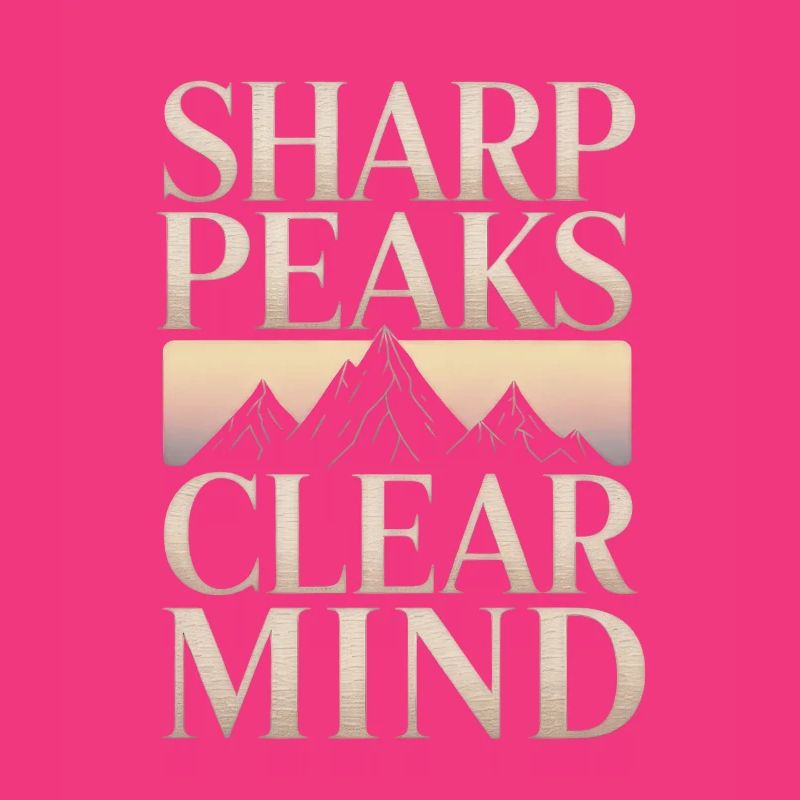 Sharp Peaks Clear Mind Mountain Design