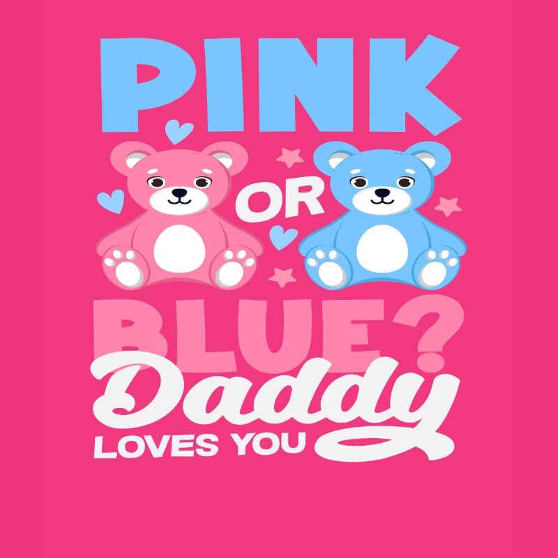 Pink Oder Blau Papa Liebt Dich Bär