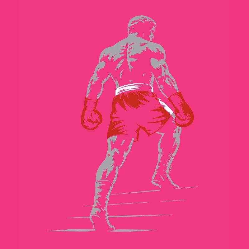 Boxer mit Boxhandschuhen
