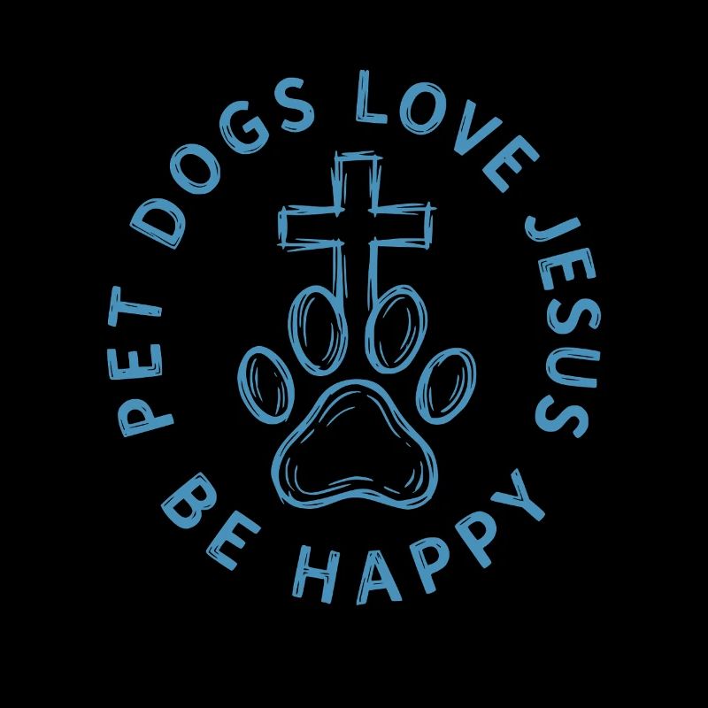 Les chiens de compagnie aiment Jésus Sois heureux