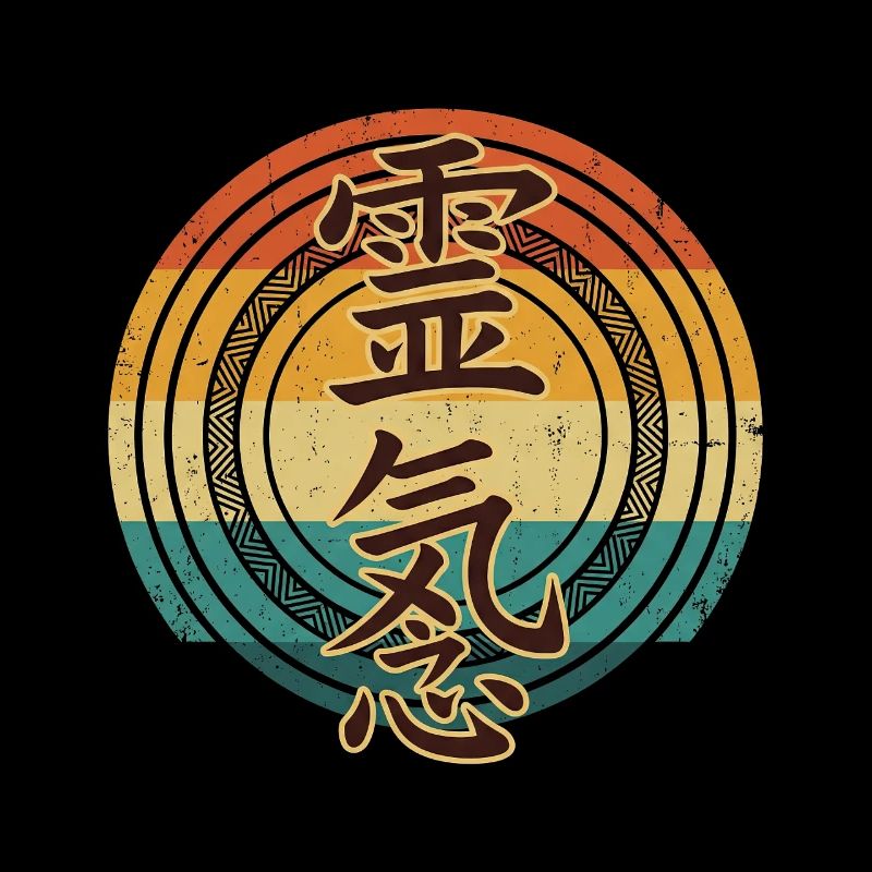 Reiki Kanji Retro Vintage Design