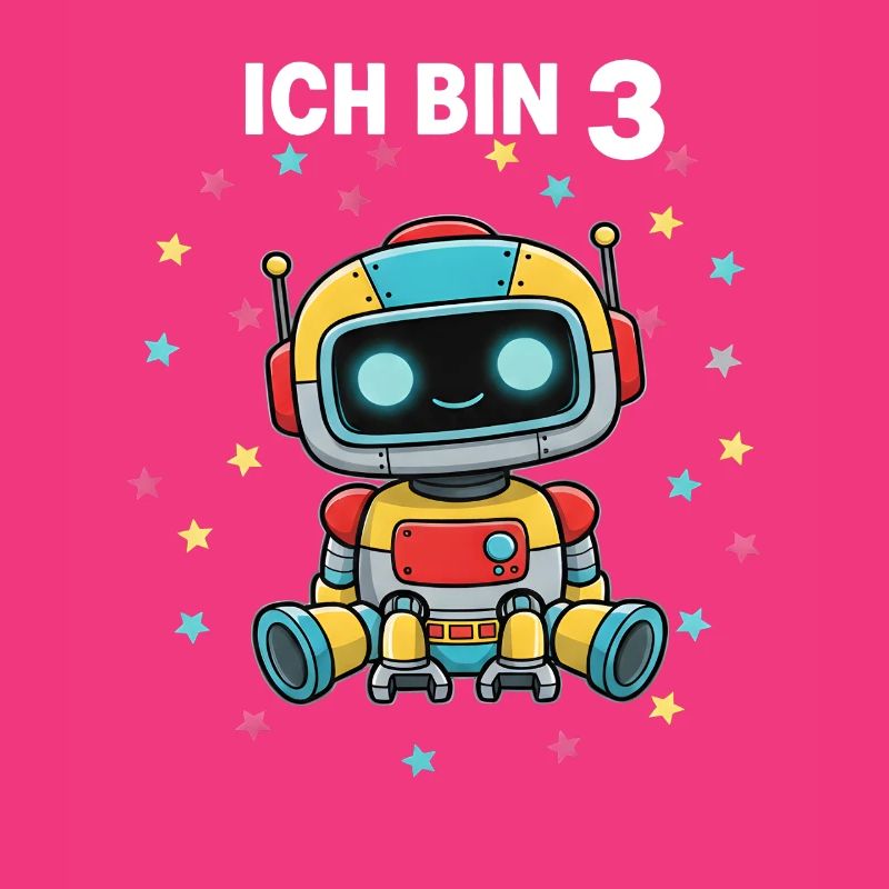 Ich bin 3 - Süßes Roboter zum 3. Geburtstag