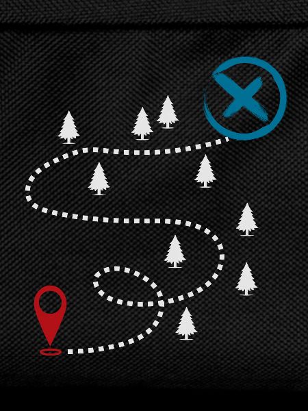 Adventure Trail Map Geocaching Graphic