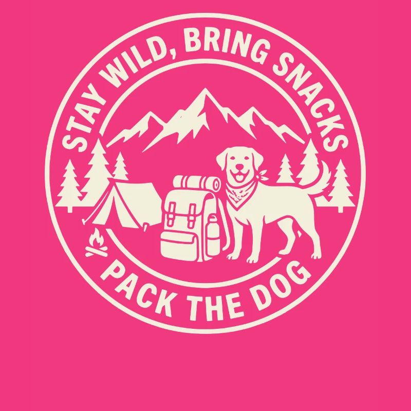 Bleib wild Bring Snacks Pack das Hundedesign
