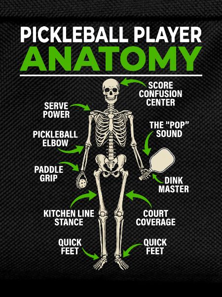 Pickleball Anatomy Illustration Davinci