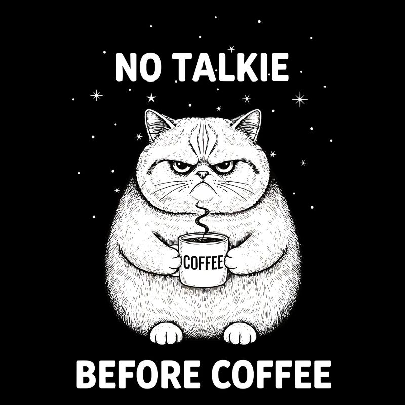Pas de conversation devant un chat amateur de café