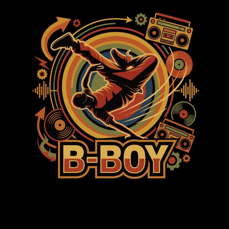 Breakdance B-Boy Hip Hop Retro Streetstyle