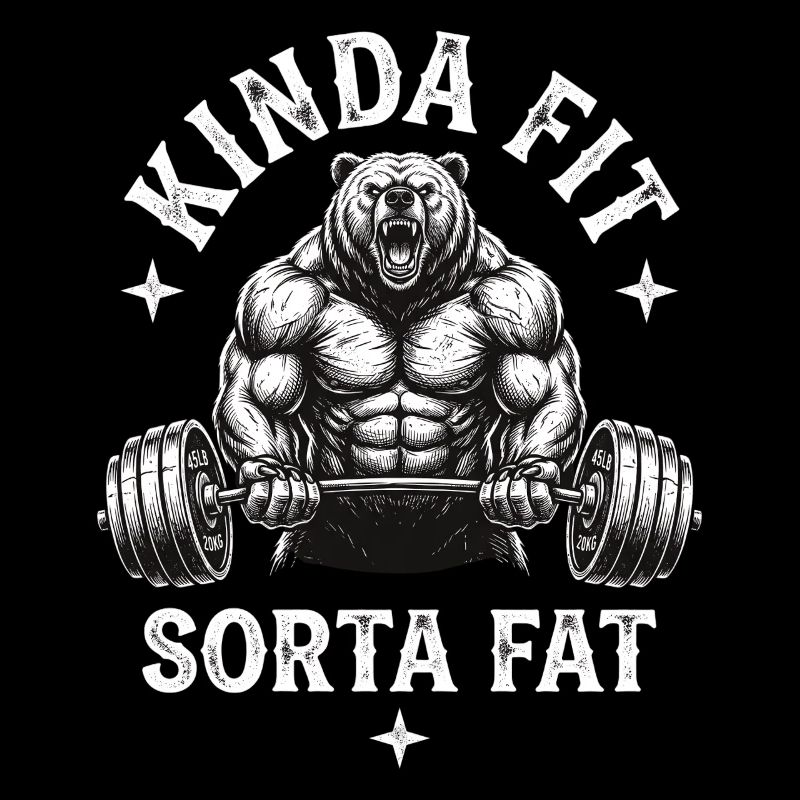 Kinda Fit Sorta Fat Bär Gewichtheben