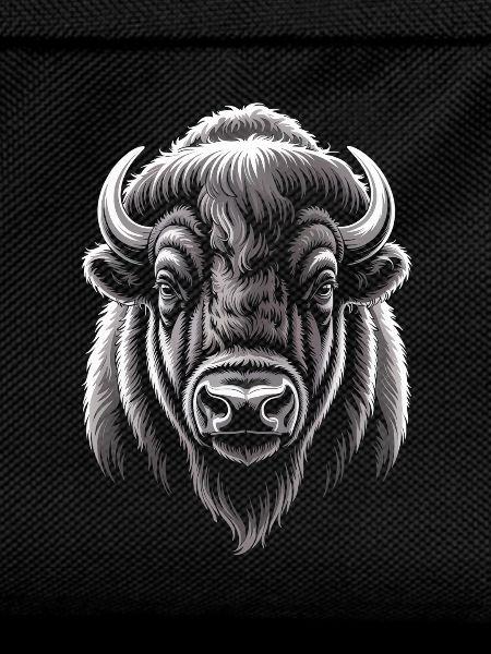 Buffalo Head Illustration