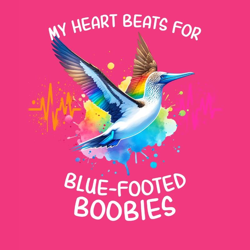 Blue-footed Booby Heartline