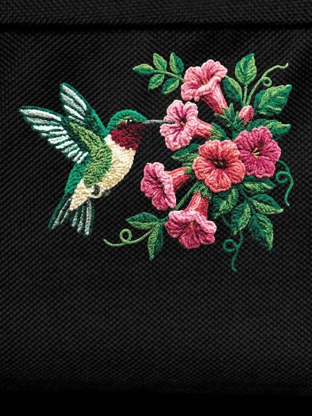 Ruby Throated Hummingbird Floral