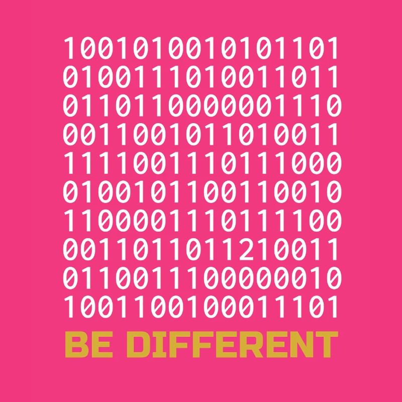 Be Different: Binäres Muster mit Botschaft