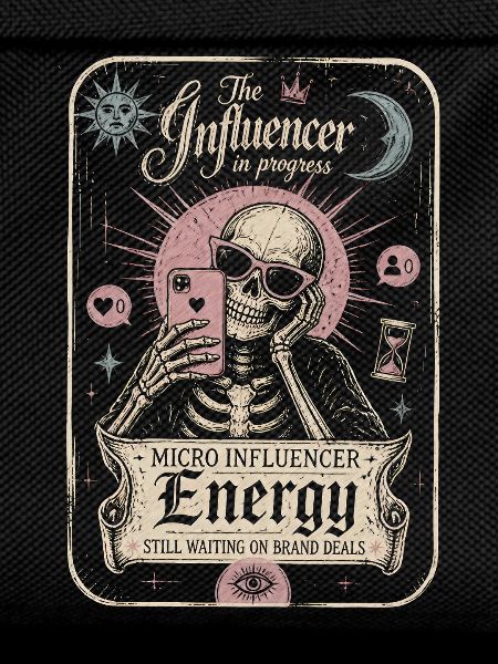 Micro Influencer Energy Skeleton Card