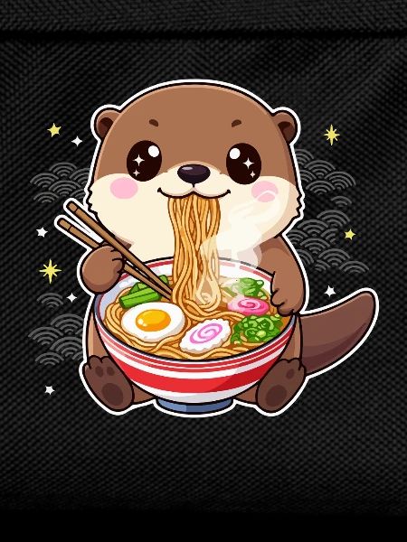 Kawaii Otter with Ramen
