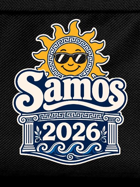 Samos 2026 Sun Symbol Logo