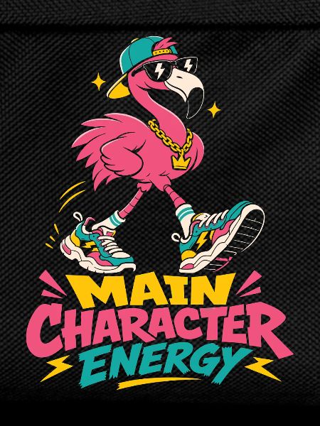 Main Character Energy Flamingo Quote