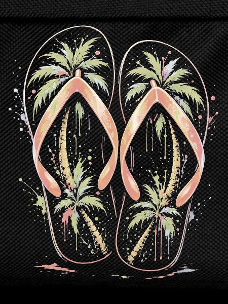 Flip-Flops Strandpalmen-Mehrfarbige Splash-Art