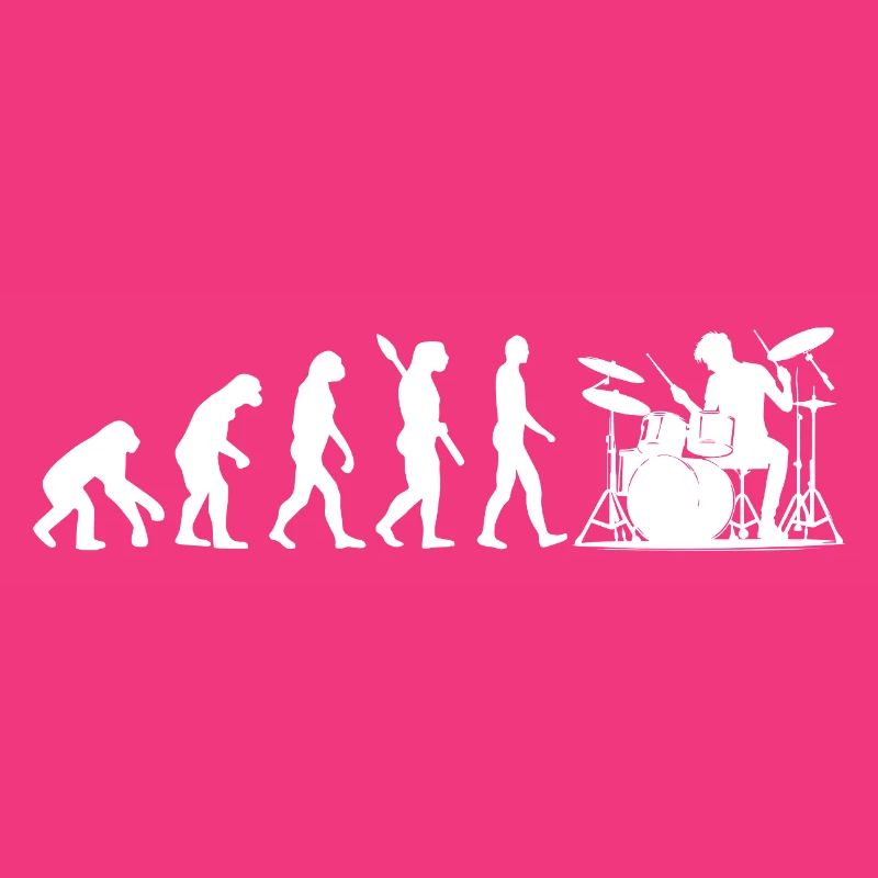 Motif de silhouette de batteur Evolution