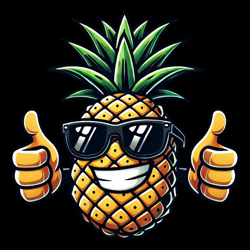 Fruchtige Ananas Cool Sonnenbrille Südfrucht