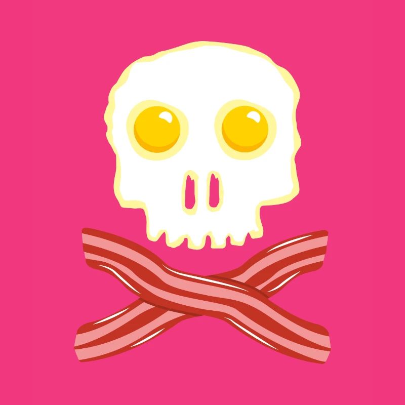 Bacon and eggs Skull Skull - Bacon Eggs