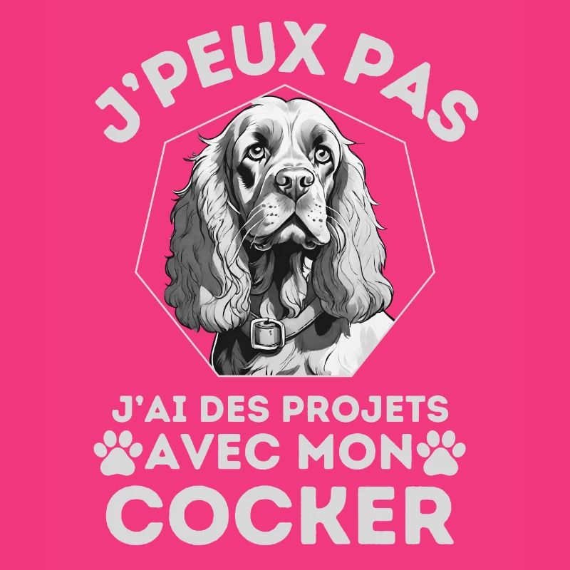 j ai des projets avec mon cocker chien mignon 1