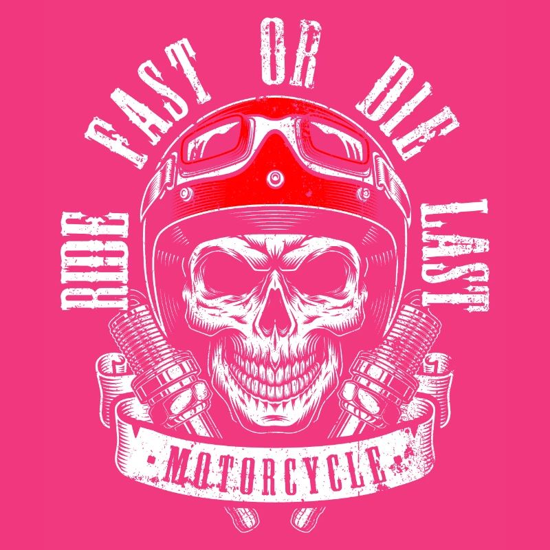 Fahre schnell oder stirb Skull Moto Art