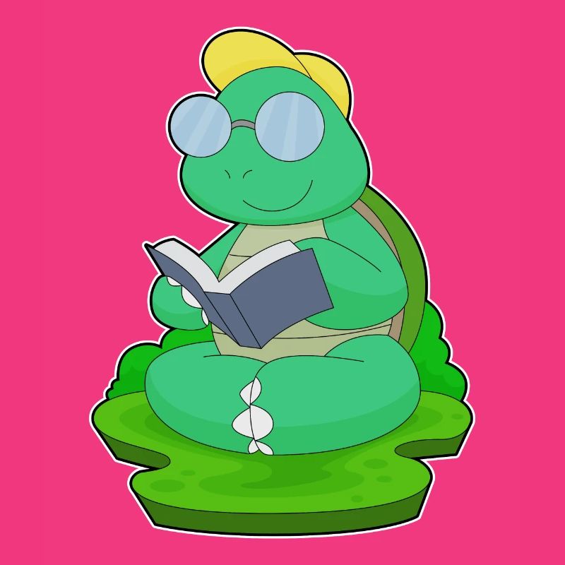 Turtle Nerd Book Glasses