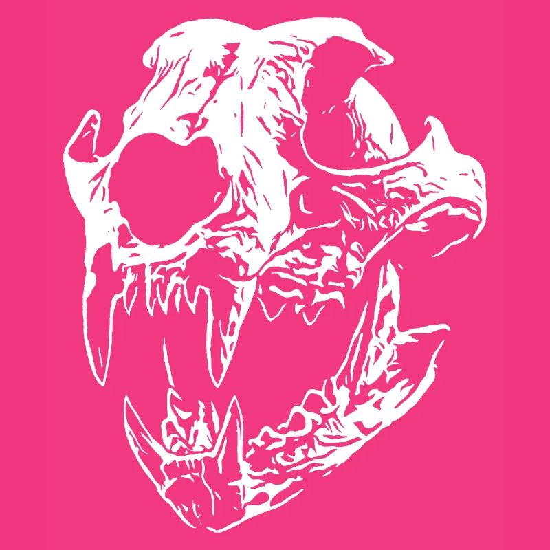 Smilodon skull with sharp teeth