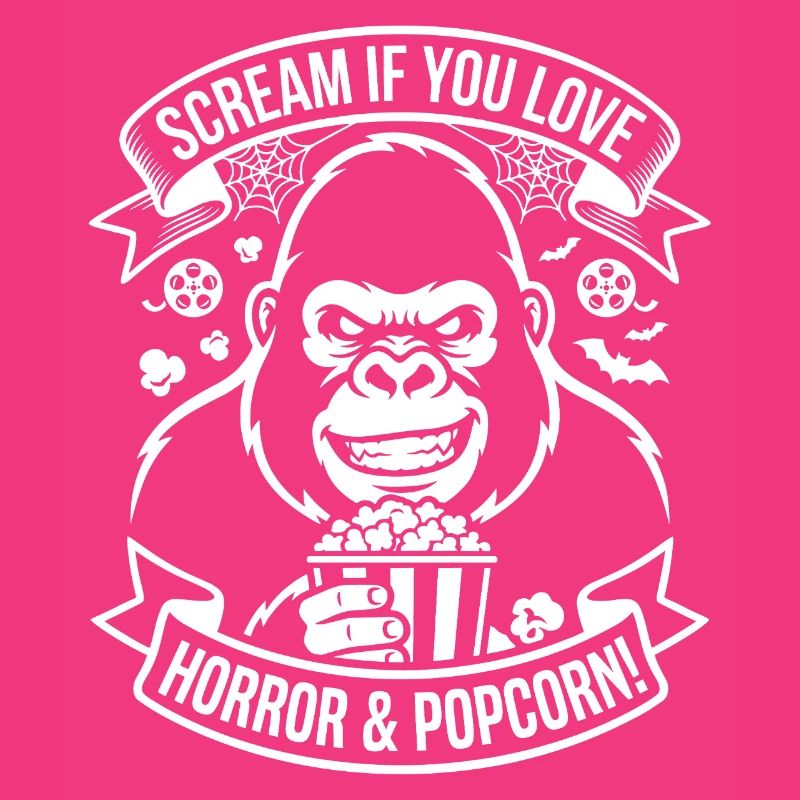 Scream Gorilla Popcorn Design