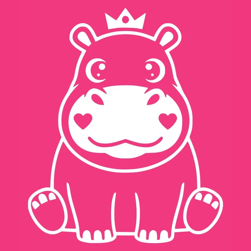 Roi Hippopotame Prince Héritier Vector