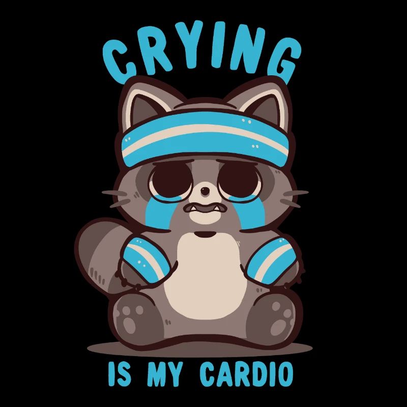 Crying is my Cardio Raccoon