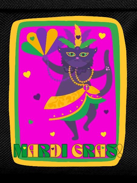Mardi Gras Dancing Cat