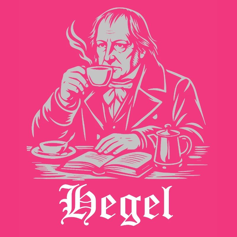 Philosopher Hegel is drinking Coffee