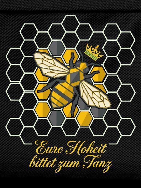 Royal bee in honeycomb