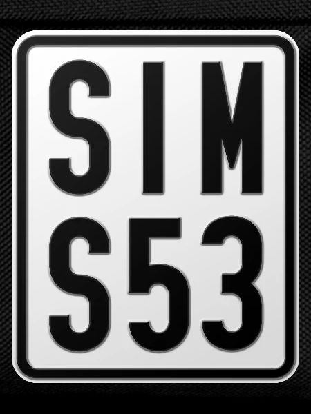 Simson S53 Moped License Plate