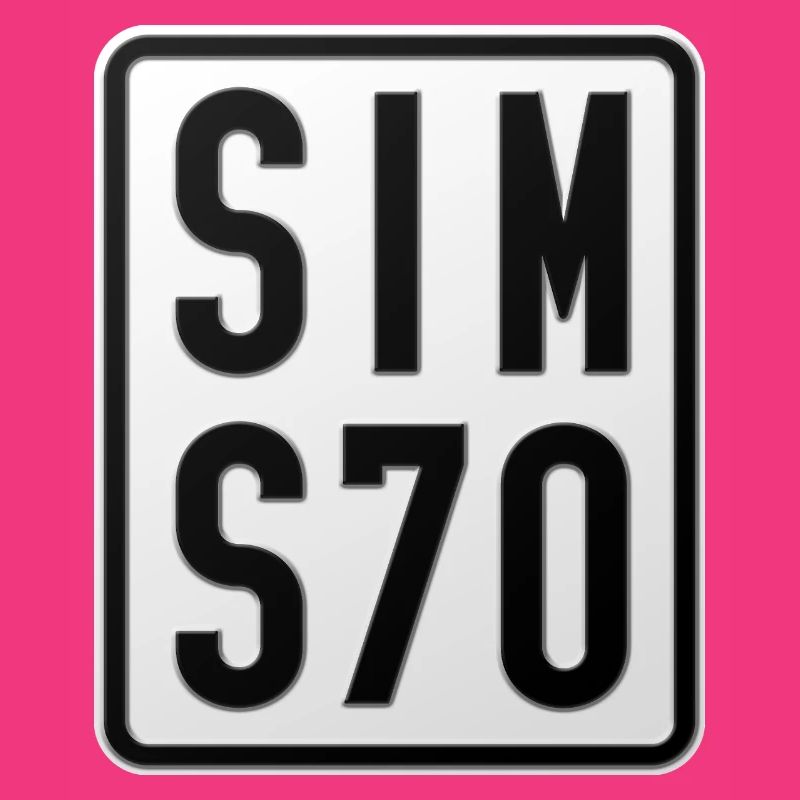 Plaque d’immatriculation du cyclomoteur Simson S70
