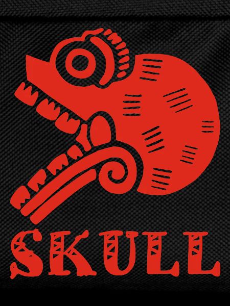 Red Tribal Skull