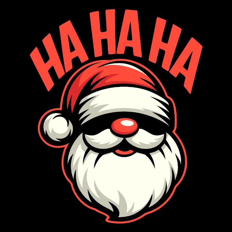 Motif de Noël HAHA du sourire du Père Noël