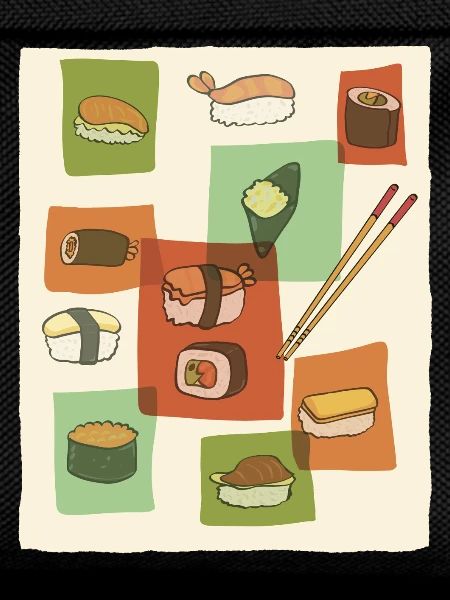Sushi Mid-Century Pop Art