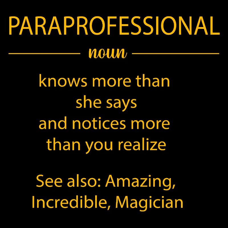 Teacher Assistant Paraprofessional Paraeducator
