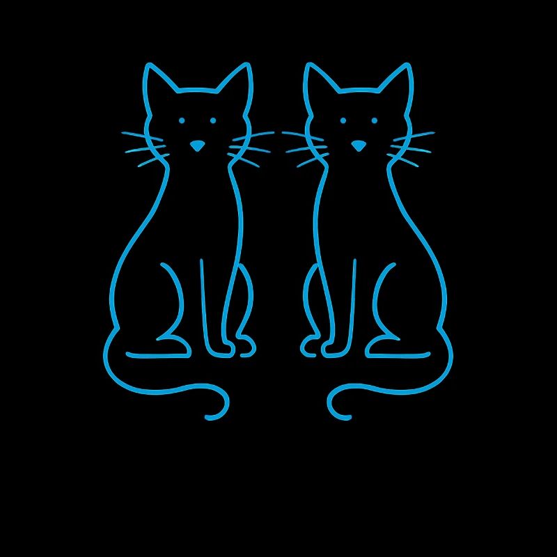 Chats Style néon – Chats minimalistes