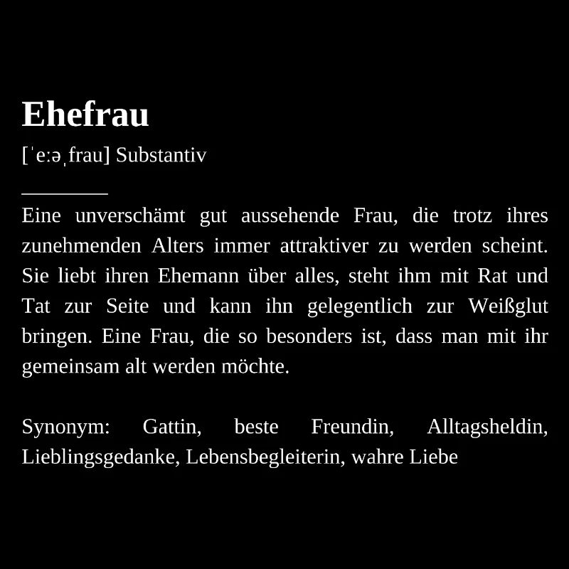 Die Ehefrau Beschreibung einer Ehefrau beste Frau