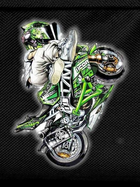 Stunt biker