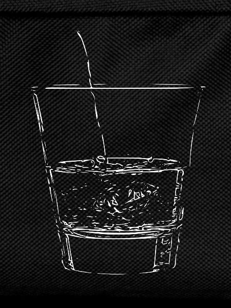 Klarer Eisdrink Liniengrafik