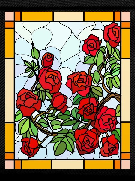 Stained Glass Roses