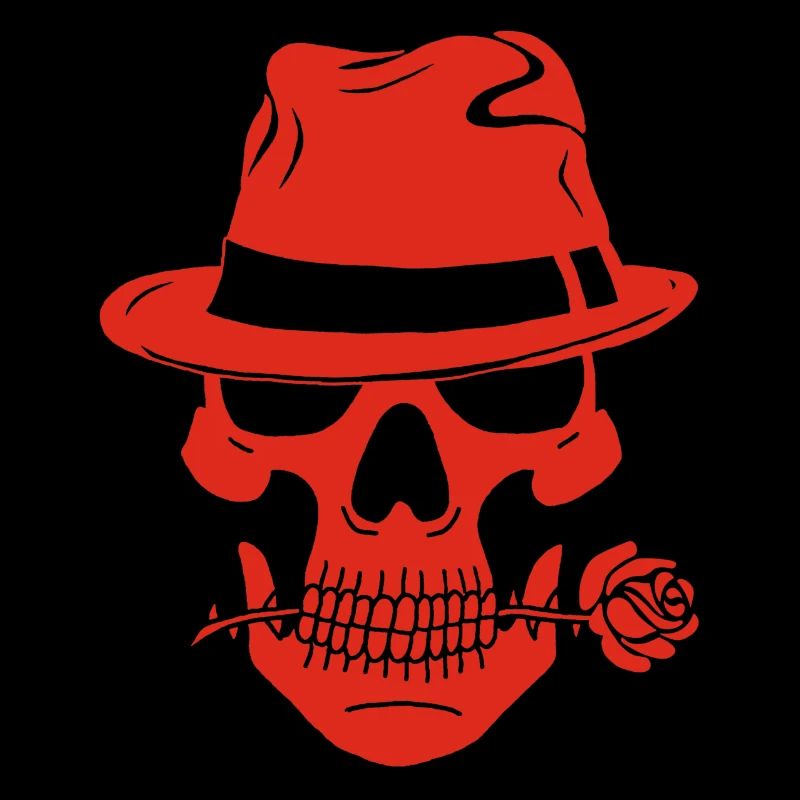Gangster red skull
