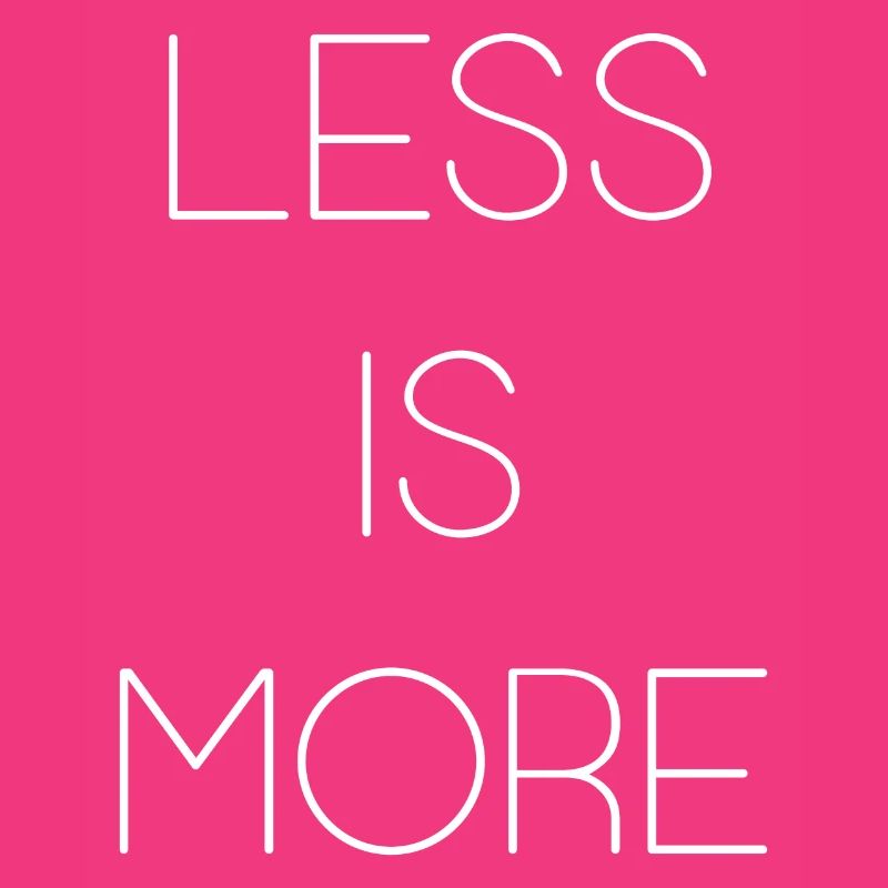 Moins, c’est plus