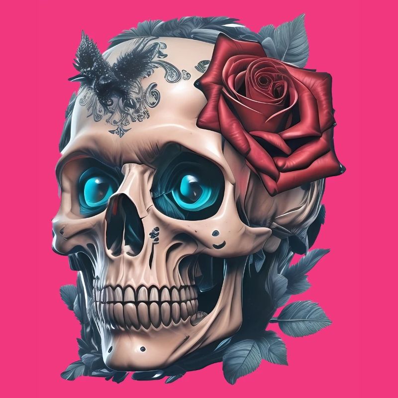 Skull with roses