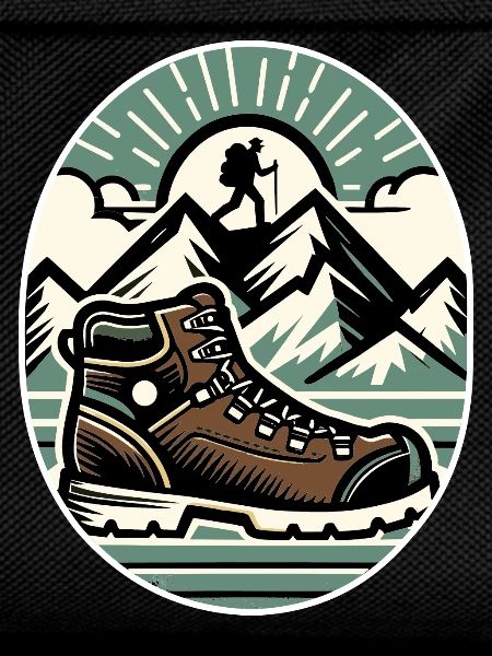Drawing Hiker Bergwanderschuh